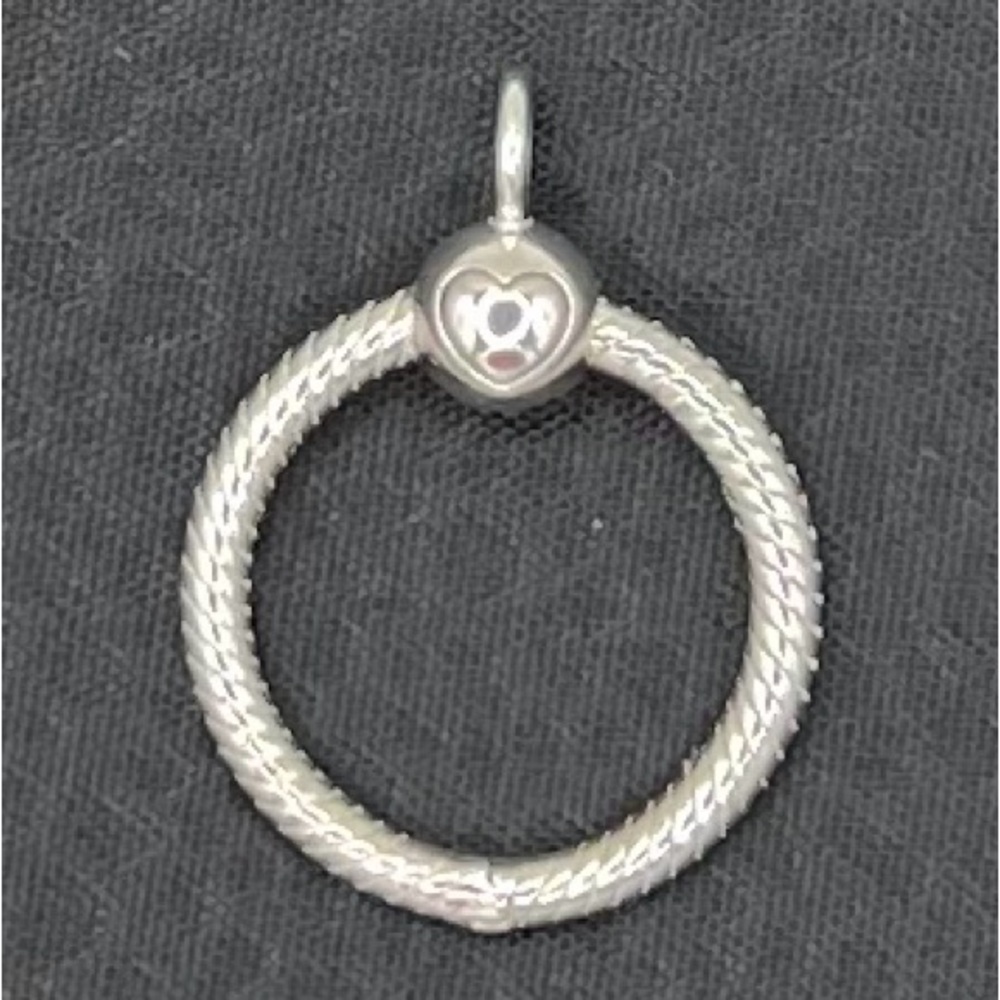 Pandora Moments Small O Pendant Charm Holder in Sterling Silver - Pre-Loved